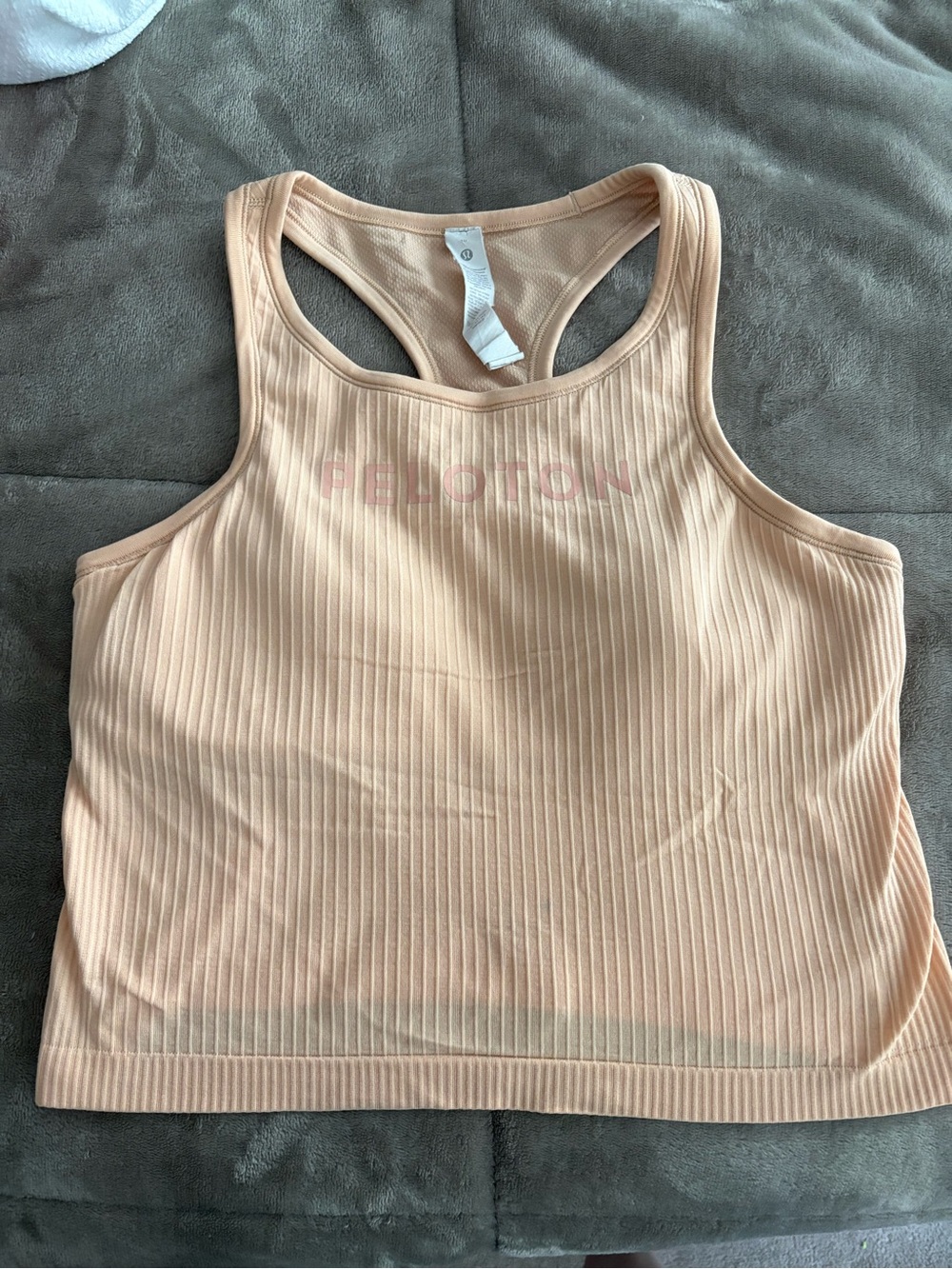 lululemon athletica Peloton Ebb to Street Cropped Racerback Light Peach